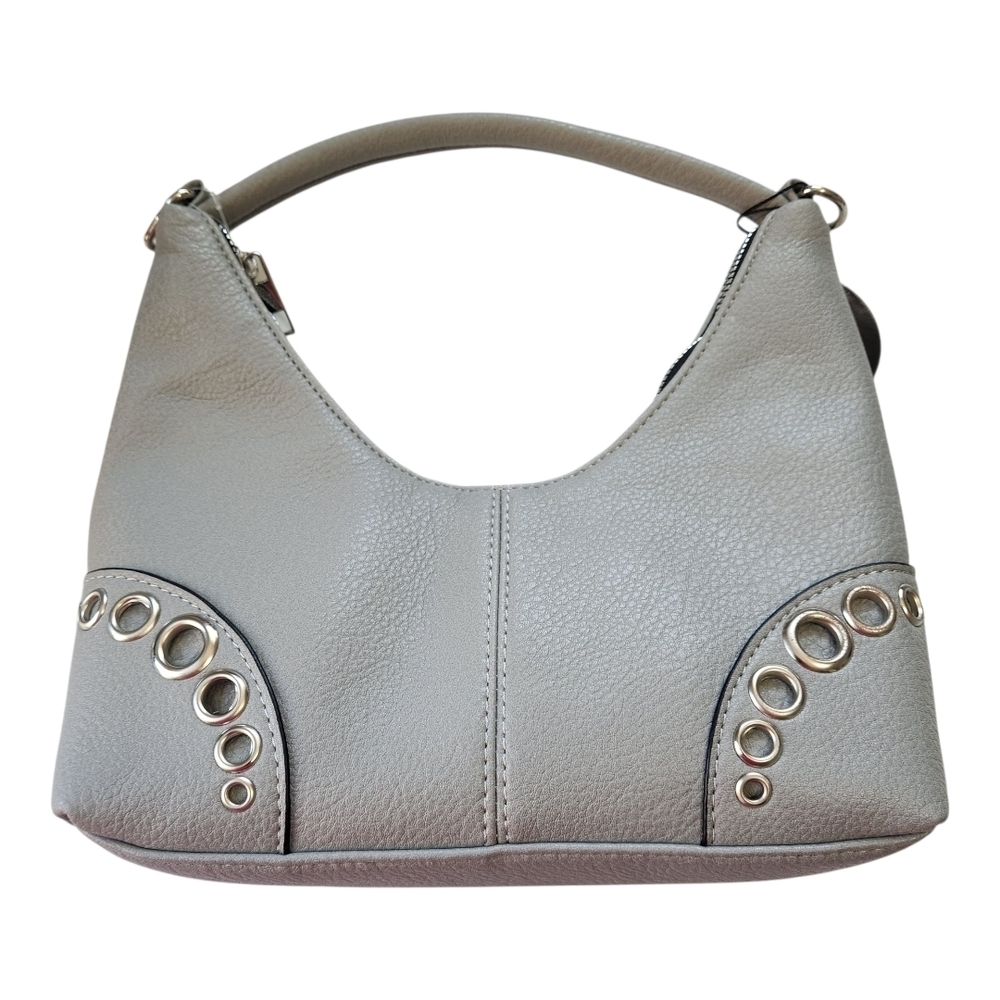 Olivia & KATE Gray Hobo Bag w/ Eyelet Details NWT